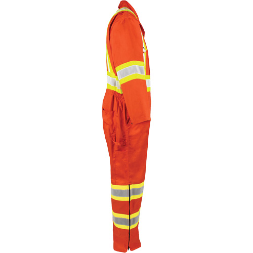 Combinaison non doubl&eacute;e haute visibilit&eacute;, Grand, Orange haute visibilit&eacute; EastCoast Offshore Supplies