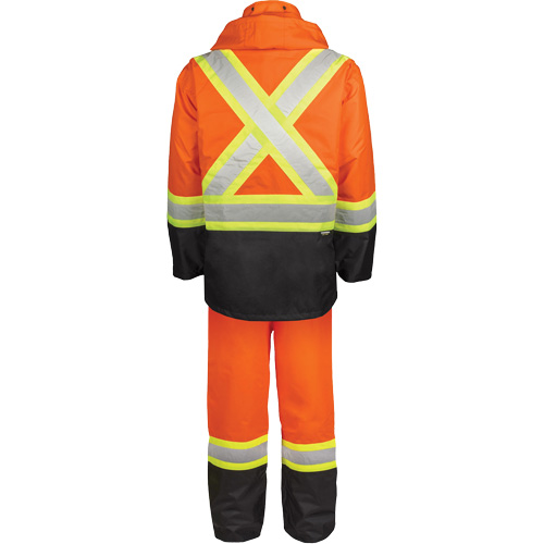 High-Visibility 150-Deniers Rain Suit, Polyester, 3X-Large, High Visibility Orange EastCoast Offshore Supplies