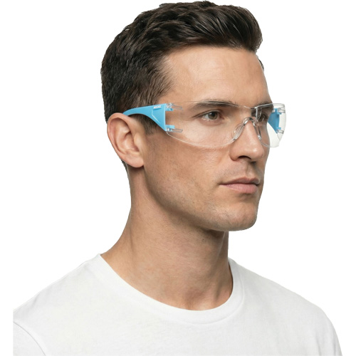 Adapt Lite Blue/White Safety Glasses, Clear Lens, Anti-Fog/Anti-Scratch, ANSI Z87+/Meets/Exceeds CSA Z94.3 EastCoast Offshore Supplies