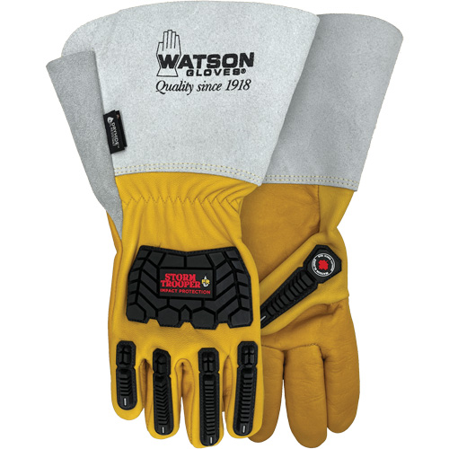 Gants r&eacute;sistants &agrave; leau Storm Trooper, Moyen, Paume en Cuir de vache, Poignet Manchette EastCoast Offshore Supplies
