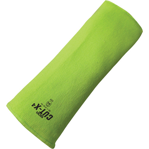 Cut-X&reg; Cut-Resistant Sleeve, Fibreglass/Polyethylene, 18", ASTM ANSI Level A4, High Visibility Lime EastCoast Offshore Supplies