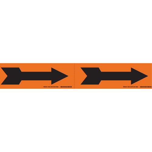 Marqueurs de tuyau avec fl&egrave;ches, Autocollant, 2-1/4" h x 7" la, Noir/orange EastCoast Offshore Supplies