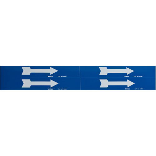 Marqueurs de tuyau avec fl&egrave;ches, Autocollant, 1-1/8" h x 7" la, Blanc/bleu EastCoast Offshore Supplies