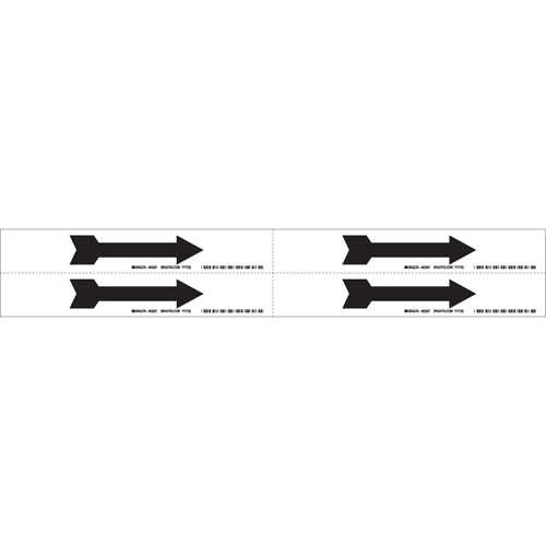 Marqueur de tuyau  Arrow, Autocollant, 1-1/8" h x 7" la, Noir sur blanc EastCoast Offshore Supplies