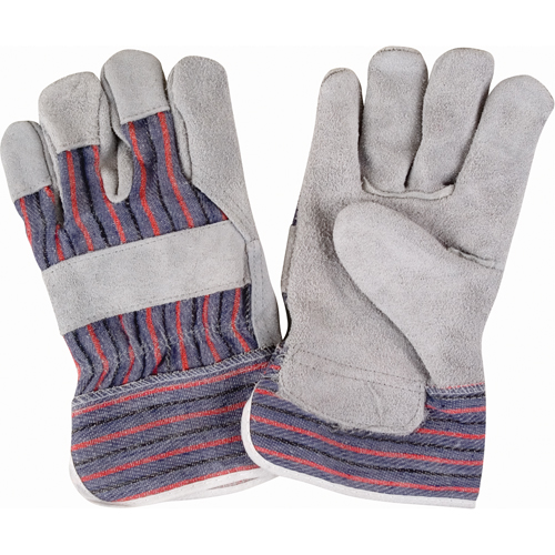 Gants d'ajusteur rugueux, Grand, Paume en Cuir de vache refendu, Doublure en Coton EastCoast Offshore Supplies