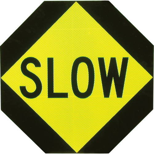 Double-Sided "Stop/Slow" Traffic Control Sign, 18" x 18", Aluminum, English EastCoast Offshore Supplies