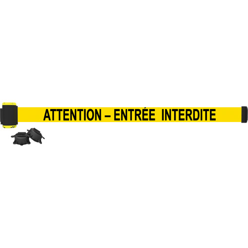 Barri&egrave;re &agrave; fixation murale, Plastique, Fixation magn&eacute;tique, 7', Ruban Noir et jaune EastCoast Offshore Supplies