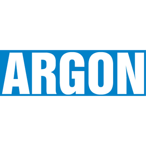 Marqueurs de tuyau "Argon", Autocollant, 2-1/2" h x 12" la, Blanc/bleu EastCoast Offshore Supplies