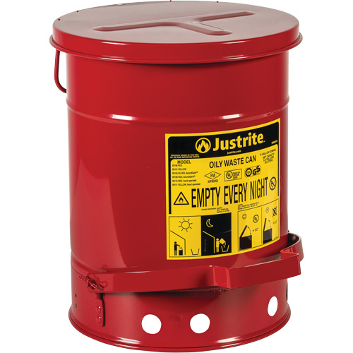 Oily Waste Cans, FM Approved/UL Listed, 6 US Gal., Red EastCoast Offshore Supplies