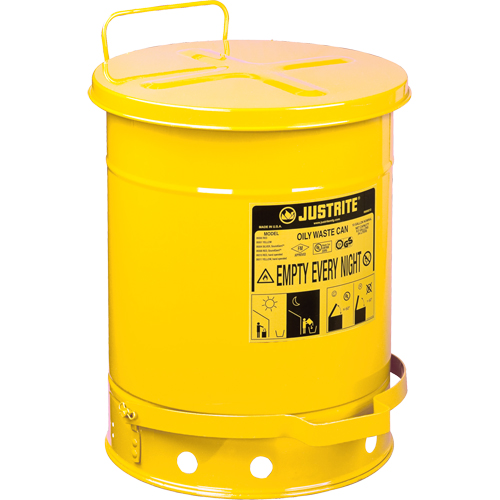 Contenants pour d&eacute;chets huileux, Homologu&eacute; FM/List&eacute; UL, 14 gal. US, Jaune EastCoast Offshore Supplies