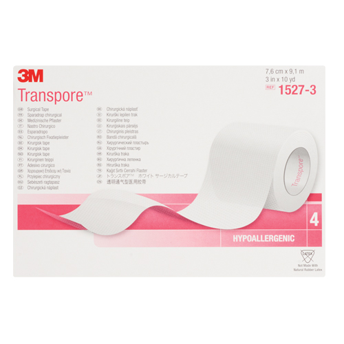 Ruban chirurgical Transpore de 3M, Classe 1, 30' lo x 3" la EastCoast Offshore Supplies