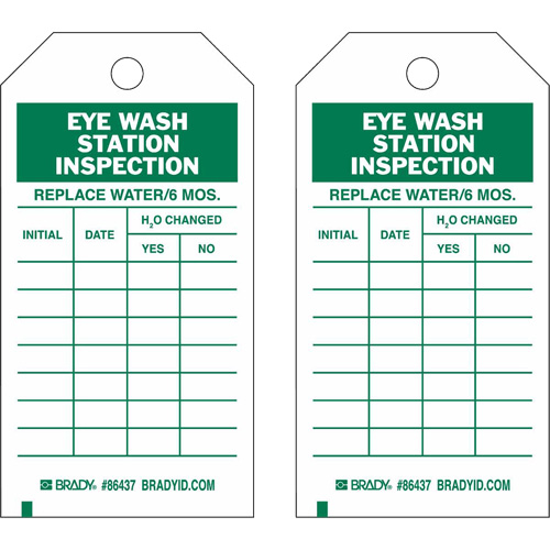 &eacute;tiquettes de rapport d'inspection, Polyester, 4" la x 7" h, Anglais EastCoast Offshore Supplies
