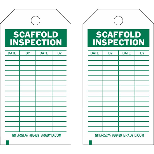 &eacute;tiquettes de rapport d'inspection, Polyester, 4" la x 7" h, Anglais EastCoast Offshore Supplies