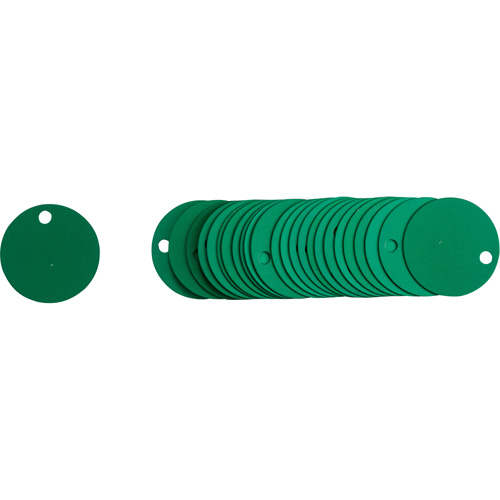 &eacute;tiquettes rondes vierges pour vannes, Aluminium, 2" dia. EastCoast Offshore Supplies