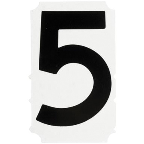 Quick-Align&reg; Individual Gothic Number and Letter Labels, 5, 4" H, Black EastCoast Offshore Supplies