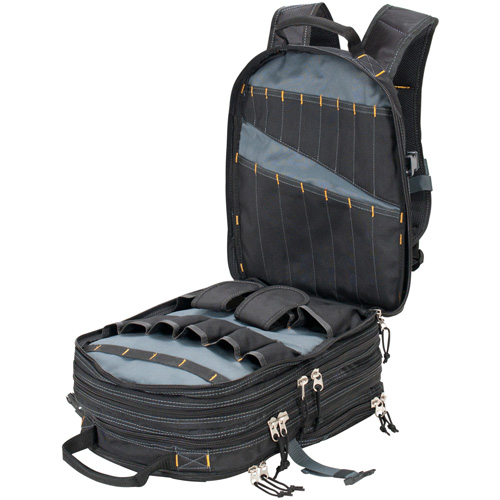 Sacs &agrave; dos pour outils &agrave; 75 pochettes, 13" lo x 17-1/2" la, Noir, Nylon EastCoast Offshore Supplies