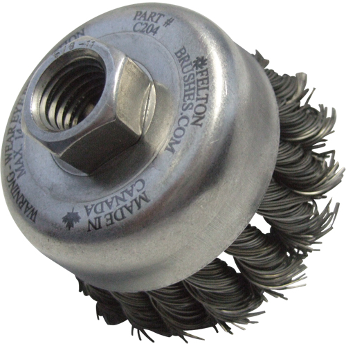 Knotted Wire Wheel Cup Brushes, 4" Dia. x 5/8"-11 Arbor EastCoast Offshore Supplies