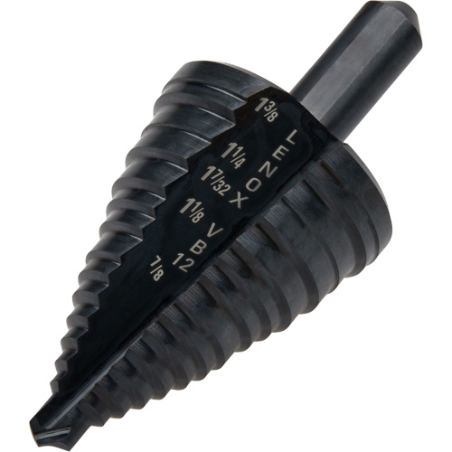 Foret &eacute;tag&eacute; no 12, 7/8" - 1-3/8", Incr&eacute;ments de 3/8", Acier rapide EastCoast Offshore Supplies