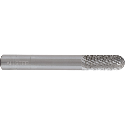 AllSteel Cylindrical Round Nose Shape Carbide Burr, SC-5, 1/2" Dia., 1" Depth of Cut EastCoast Offshore Supplies