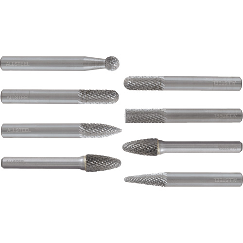AllSteel Carbide Burr Set, 8 Pieces EastCoast Offshore Supplies