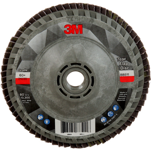 Disque &agrave; lamelles &agrave; changement rapide 769F, 4-1/2" x 5/8"-11, Type 27, Grain 60+, C&eacute;ramique EastCoast Offshore Supplies