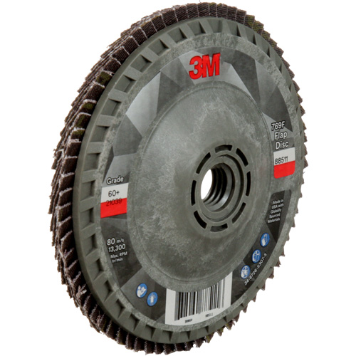 Disque &agrave; lamelles &agrave; changement rapide 769F, 4-1/2" x 5/8"-11, Type 27, Grain 60+, C&eacute;ramique EastCoast Offshore Supplies
