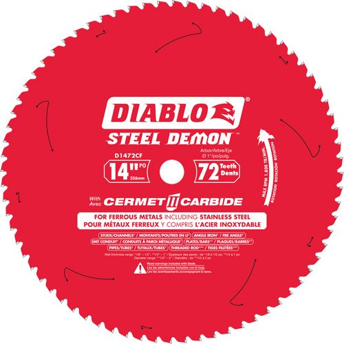 Steel Demon Cermet II Circular Saw Blade, 14", 72 Teeth, Metal Use EastCoast Offshore Supplies