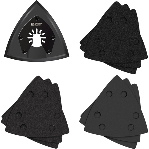 Patin de ponçage triangulaire pour outil oscillant et assortiment de papiers abrasifs One Fit EastCoast Offshore Supplies