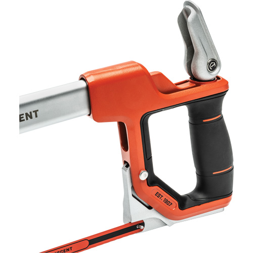 Scie &agrave; m&eacute;taux &agrave; tension rapide avec poign&eacute;e &agrave; double mat&eacute;riau, 12", Prise Ergonomique EastCoast Offshore Supplies