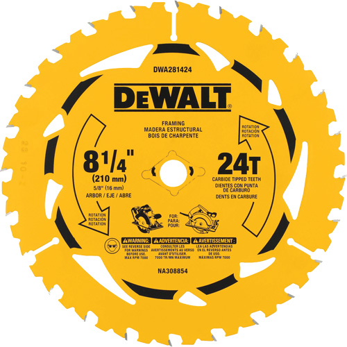 Lame de scie circulaire &agrave; refendre, 8-1/4", 40 dents, Pour Bois EastCoast Offshore Supplies