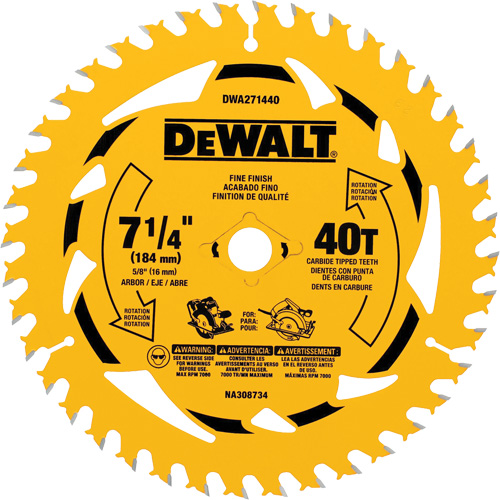 Circular Saw Blade, 7-1/4", 40 Teeth, Wood Use EastCoast Offshore Supplies