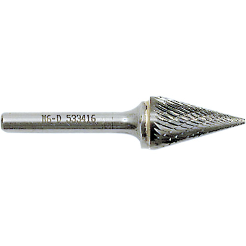 Fraise conique pointue, 1/2" dia., 1/4" Tige, 7/8" Prof. de la coupe EastCoast Offshore Supplies