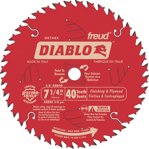 Contractor Saw Blade - Finishing Saw Blades, 7-1/4", 40 Teeth, Wood Use EastCoast Offshore Supplies