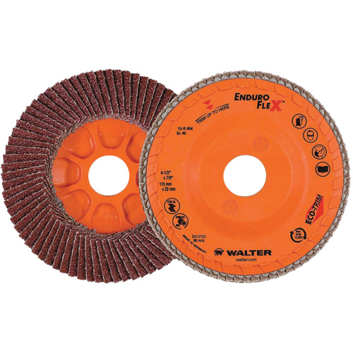Disque &agrave; lamelles Enduro-Flex, 4-1/2" x 7/8", Type 27, Grain 40, Alumine de zirconium EastCoast Offshore Supplies