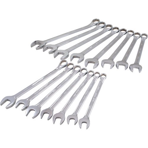 Mirror Chrome Wrench Set, Combination, 15 Pieces, Metric EastCoast Offshore Supplies