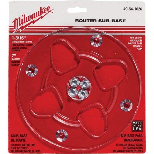Clear 7" Diameter 1-3/16" Center Hole Sub-Base EastCoast Offshore Supplies