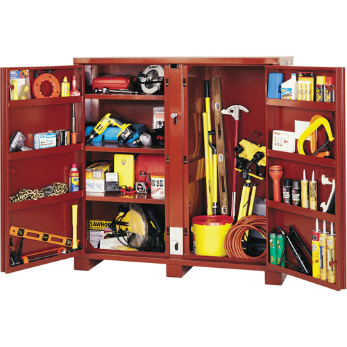 Jobsite Shelf Cabinet, Steel, 47.5 Cubic Feet, Red EastCoast Offshore Supplies