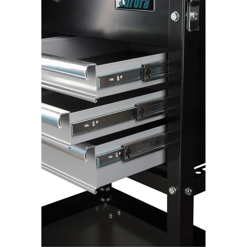 Utility Cart, 4 Drawers, 18" L x 33" W x 39" H, Black EastCoast Offshore Supplies