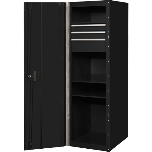 RX Series Side Cabinet, 3 Drawers, 19" W x 25" D x 61" H, Black EastCoast Offshore Supplies