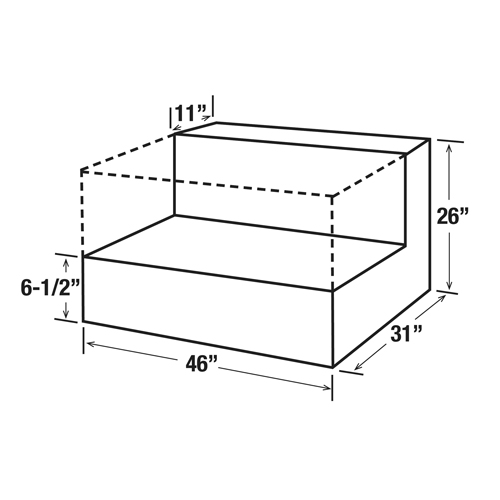 Steel Fuel Transfer Tank, Steel, 85 gal. Capacity, Black EastCoast Offshore Supplies