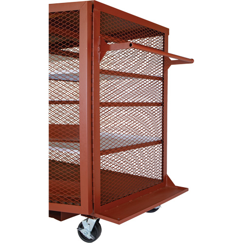 Mobile Mesh Cabinet, Steel, 37 Cubic Feet, Red EastCoast Offshore Supplies