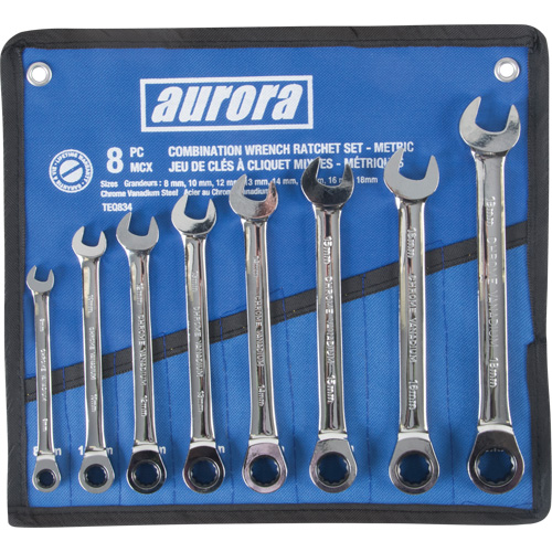 Fixed Head Wrench Set, Combination, 8 Pieces, Metric EastCoast Offshore Supplies