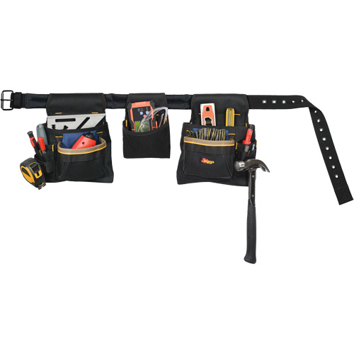 Deluxe Tool Belt Combo, Polyester, Black EastCoast Offshore Supplies