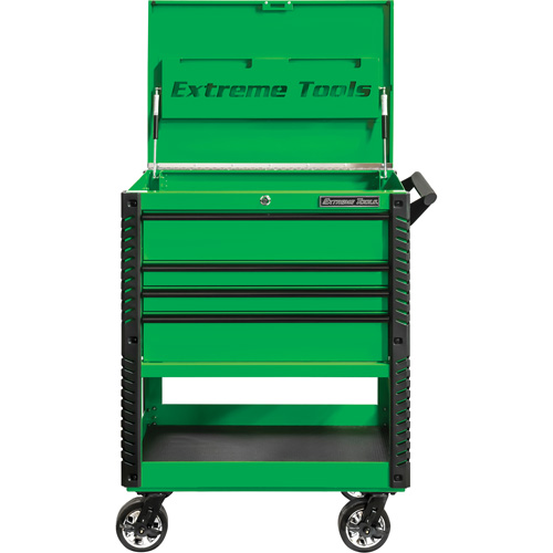 EX Deluxe Series Tool Cart, 4 Drawers, 22-7/8" L x 33" W x 44-1/4" H, Green EastCoast Offshore Supplies