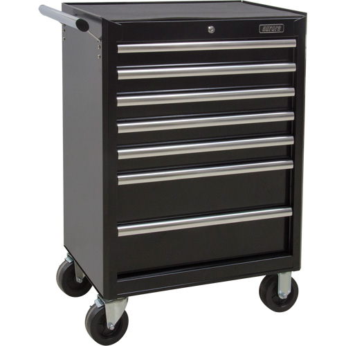 Chariot &agrave; outils industriel, 7 tiroirs, 27" la x 18-3/4" p x 39" h, Noir EastCoast Offshore Supplies