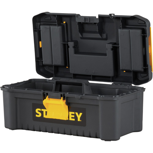 Essential&reg; Tool Box with Tray, 12-1/2" W x 7-3/8" D x 5-1/8" H, Black/Yellow EastCoast Offshore Supplies