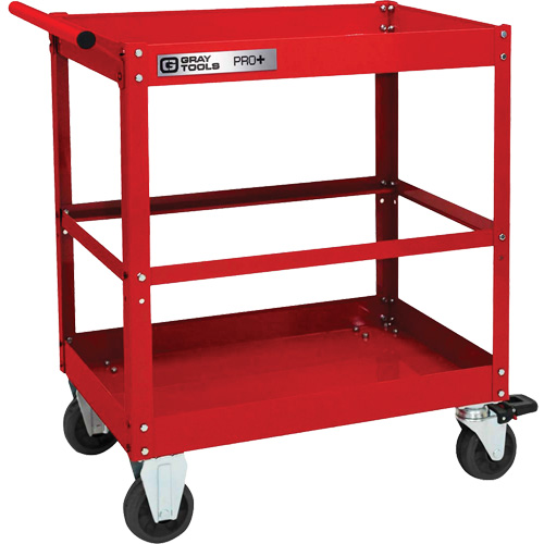 PRO+ Series Heavy-Duty Utility Cart, 2 Tiers, 30-1/5" x 38-1/3" x 19-1/2" EastCoast Offshore Supplies