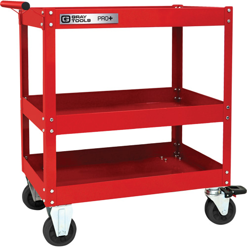 PRO+ Series Heavy-Duty Utility Cart, 3 Tiers, 30-1/5" x 38-1/3" x 19-1/2" EastCoast Offshore Supplies