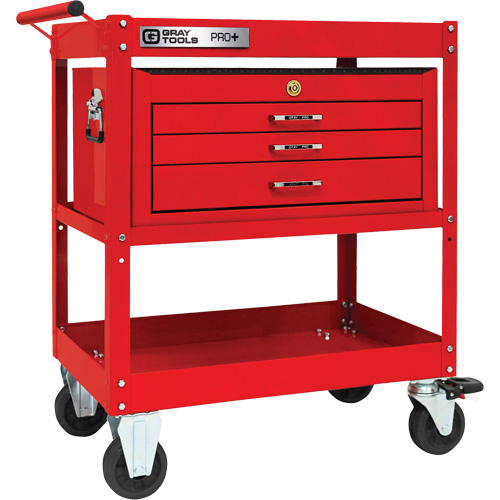 PRO+ Series Heavy-Duty Utility Cart with Intermediate Chest, 2 Tiers, 30-1/5" x 38-1/3" x 19-1/2" EastCoast Offshore Supplies