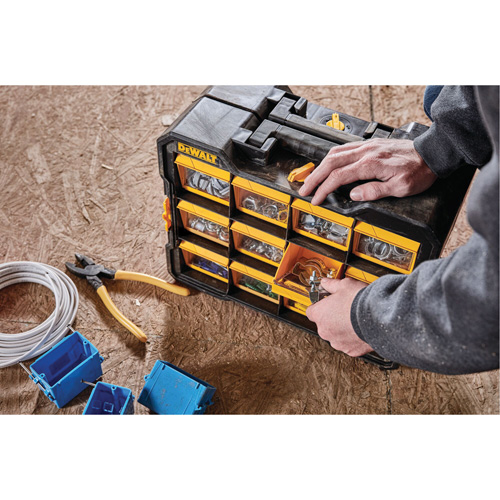 Organisateur Flip-Bin, 3-7/8" la x 17-3/4" p x 13-7/8" h, Noir/Jaune EastCoast Offshore Supplies